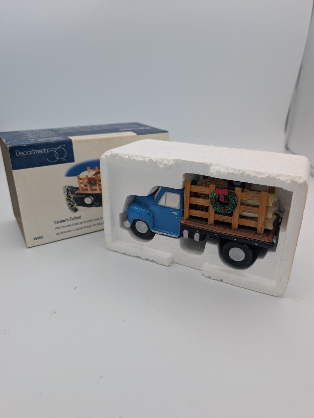 Department 56 Snow Village Farmer's Flatbed Miniature Truck 54955 VTG MIB